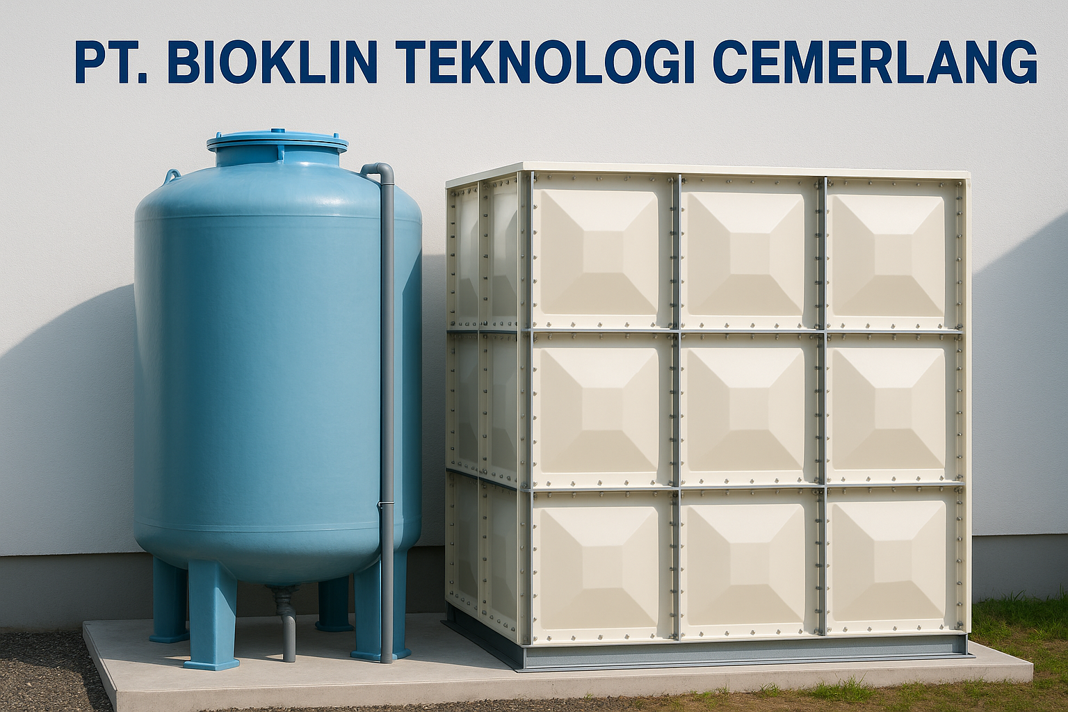 tangki air FRP panel PT Bioklin Teknologi Cemerlang