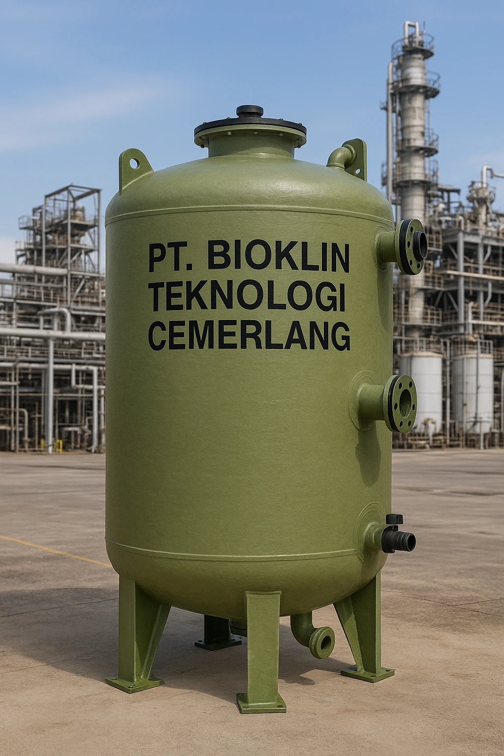 chemical tank FRP industri produksi PT Bioklin Teknologi Cemerlang