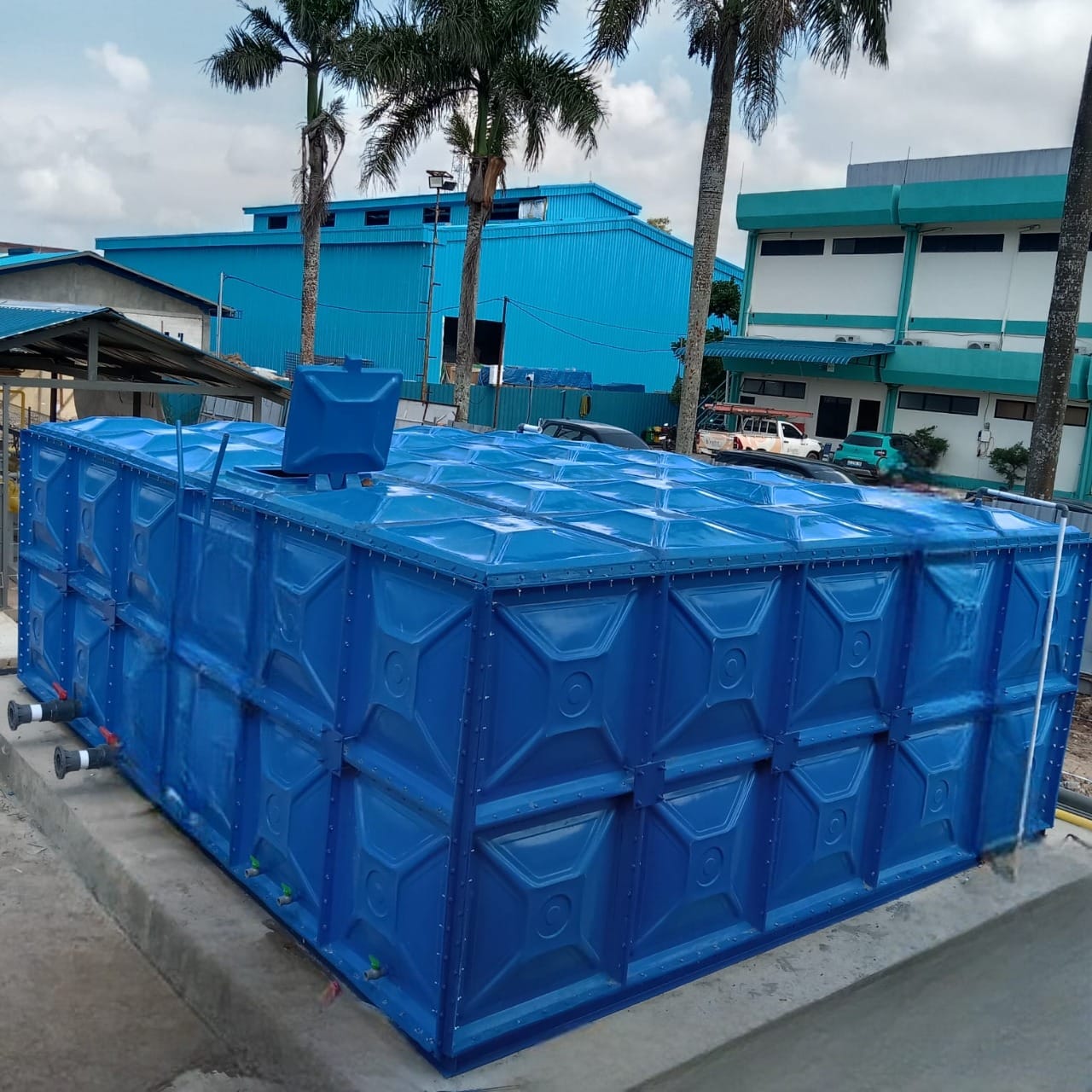 struktur panel FRP dan joint tangki kotak