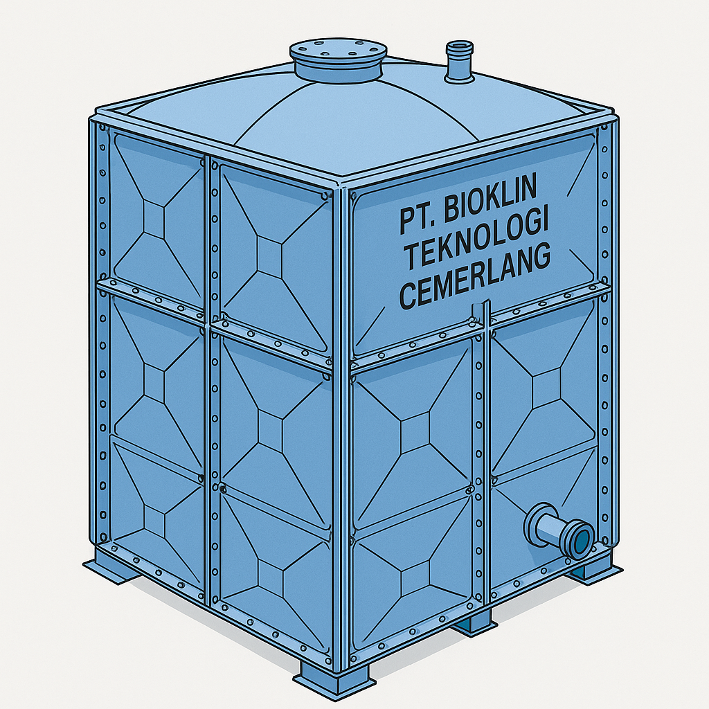 tangki air fiber FRP berkualitas dari PT Bioklin Teknologi Cemerlang