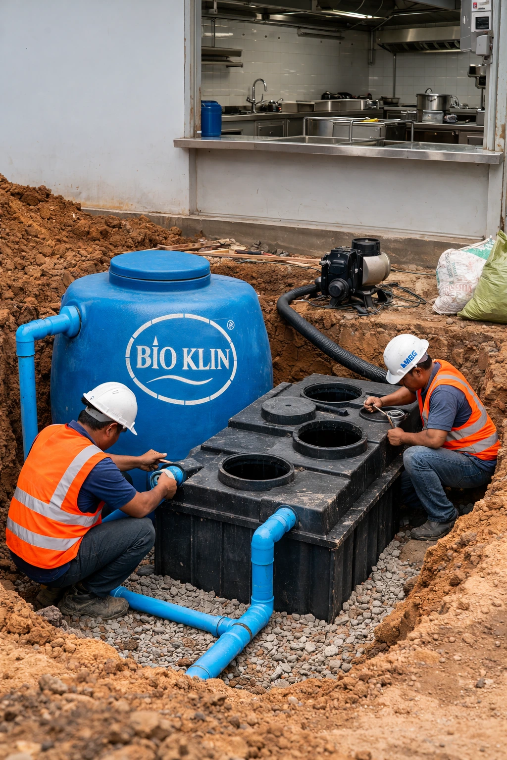 sistem IPAL dapur MBG dari PT Bioklin Teknologi Cemerlang
